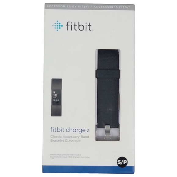 Fitbit Charge 2 Classic Accessory Band Set of 2 Size S/P Colors Black & Purple - Picture 5 of 10